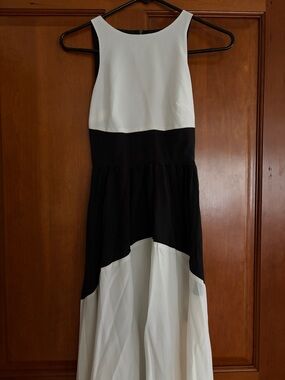 Tibi Black and White Colorblock Maxi Dress - Sz 0